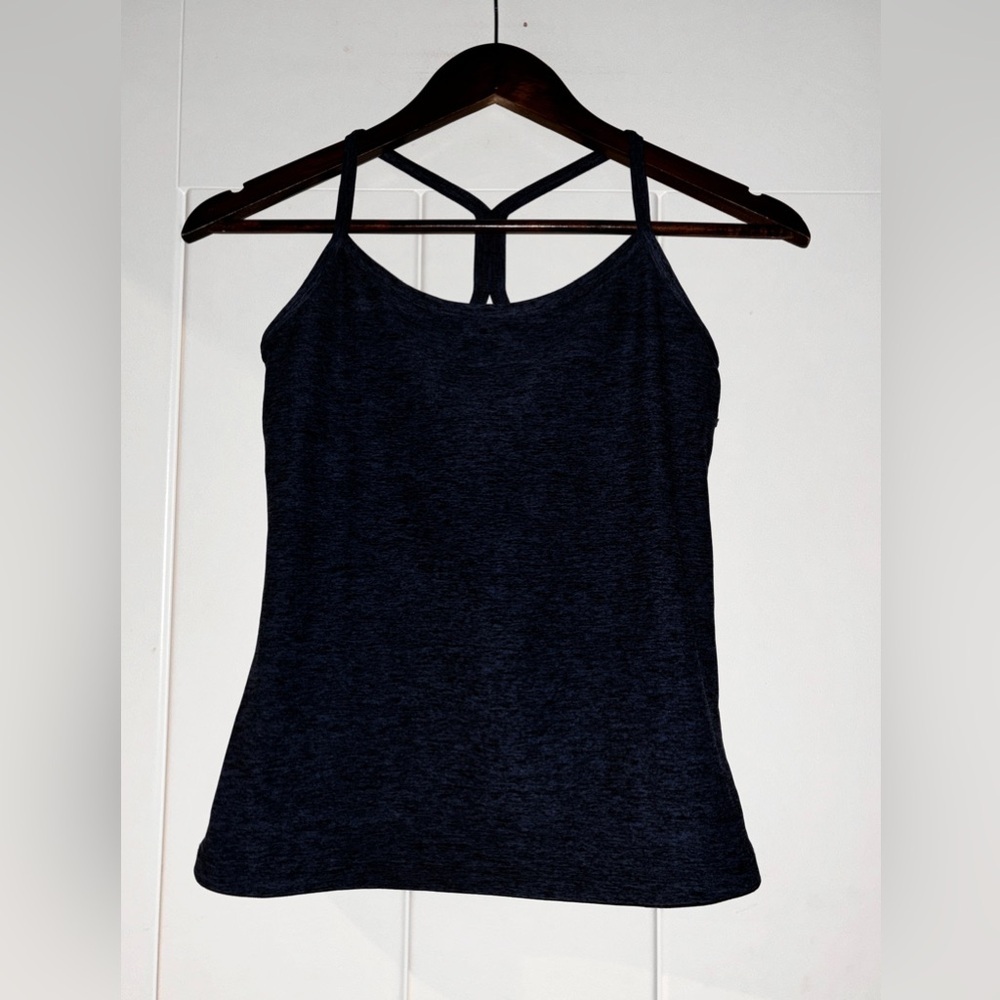 Interval Racerback Cropped Tank Top Yoga Pilates Workout‎ Gym Athleisure Women L